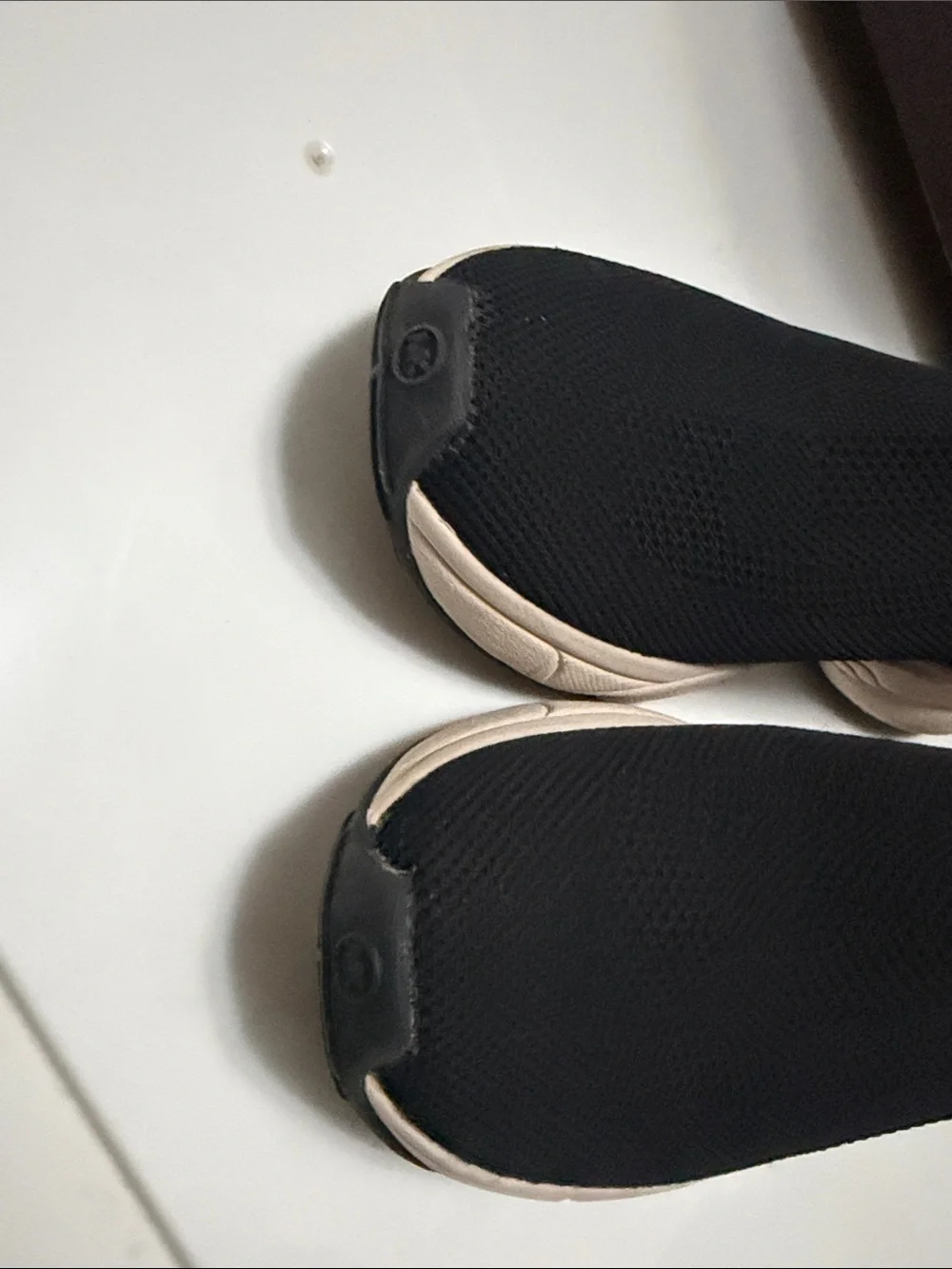 Michael Kors Black Knit Sock Sneaker with Brown Logo Heel
